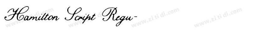 Hamilton Script Regu字体转换